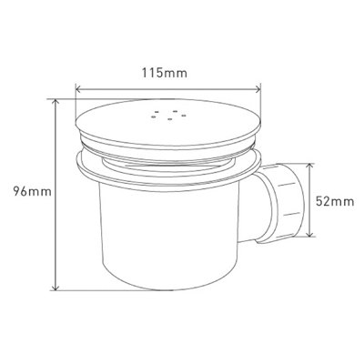 90mm Outlet Chrome Fast Flow Shower Waste