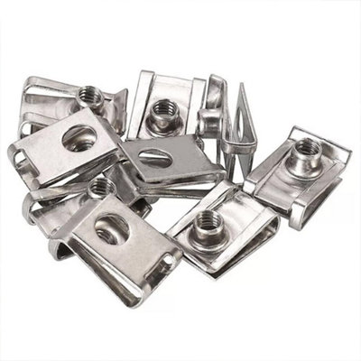 90pc Assorted M4 M5 M6 M8 U Nuts Speed Nuts Panel Clips Set with ...