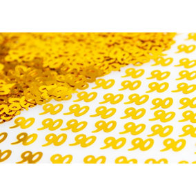 90th Birthday Confetti Gold 2 pack x 14 grams birthday decoration Foil Metallic 2 pack