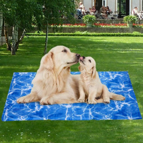 90x60cm Cooling Mat for Dogs - Durable Pet Cool Mat for Dogs and Cats, Non-Toxic Gel Self Cooling Pad Bed