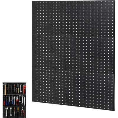 90x61 cm Wall Mounted Tool Peg Board Set Garage Storage Bins Workshop Rack