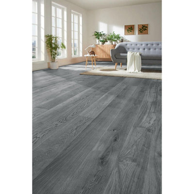 91.5cm L x 15.2cm W, Wood Grain Effect Vinyl Flooring Tiles, Self Adhesive Waterproof Floor Planks,1m² coverage, Pack of 7