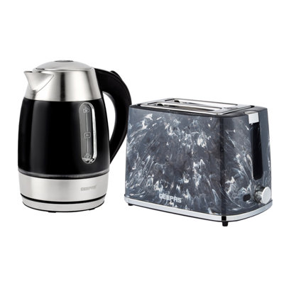 Geepas Illuminating Electric Kettle & 900W 2 Slice Bread Toaster Combo Set 1.7L