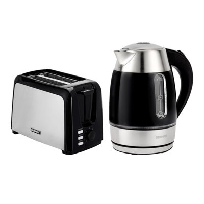 Geepas Unisex Black Kettle & Toaster Sets With Illuminatiing Kettle & Slice Toaster In Size 2 - Image 6