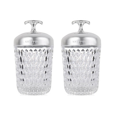 Krypton Pair Of Rechargeable Table Lamp 2 Hours 3 Stepless DimmingSilver from B&Q