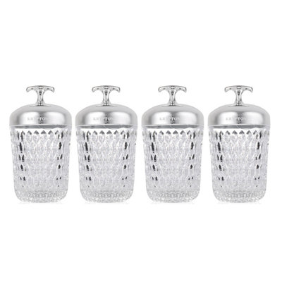 Krypton Set Of 4 Rechargeable Table Lamp 2 Hours 3 Stepless DimmingSilver from B&Q