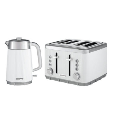 Geepas Arcus Kettle And Toaster Set 4 Slice 1.7L