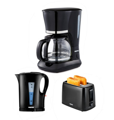 Geepas 1.5L Filter Coffee Machine1.7L Electric Kettle & 2 Slice Toaster Combo Set from B&Q