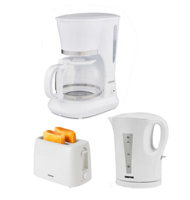 Geepas Unisex White 1.7L Kettle & Toaster Set W/ 1.5L Filter Coffee Machine In - Image 6