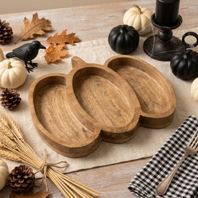 Garden Greatness Harvest Pumpkin Wooden Serving Tray - Image 3