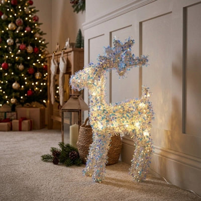 B&Q -  Illuminated Led Tinsel Reindeer Decoration