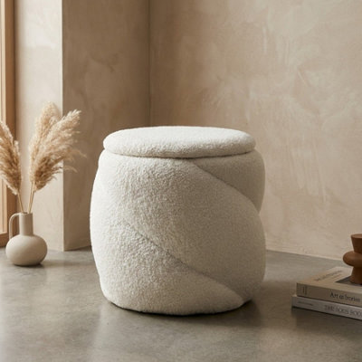Garden Greatness Aurelie Teddy Blanc Chest Stool from B&Q