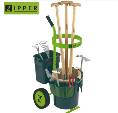 Zipper Uvgw1 Garden Tool Organiser Caddy Trolley2X Buckets + 16 Pocket Belt from B&Q