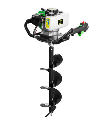 B&Q -  Elb70 51.7Cc Petrol Auger  Post Hole Borer 700mm With 3X Size Augers