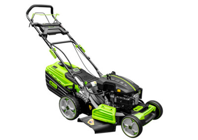 B&Q -  Brm52Est 20" Petrol Lawn Mower W Electric Start Self Propelled 173Cc
