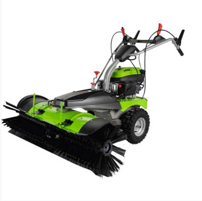 Brush Sweeper Petrol Zipper KM1000 3.6kw 1m Wide Brush + Collection Box & Plough - Image 6