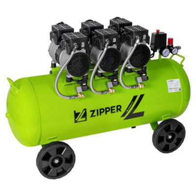 B&Q -  Zi-Com90Si Silent Air Compressor 90L 2250W Oil-Free 8 Bar