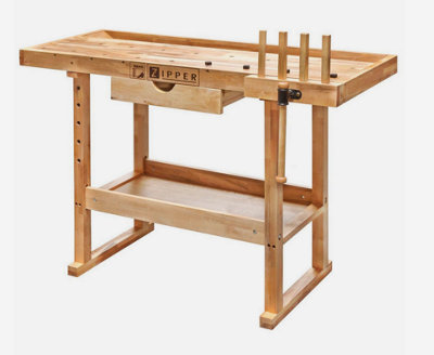 Holzmann - Workbench - 126 cm - Rubber Wood - Brown - Image 3
