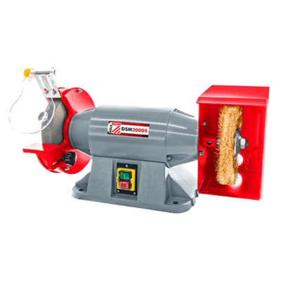 Holzmann Dsm200Ds 200mm Professional Bench Grinder With Wire Wheel 230V from B&Q