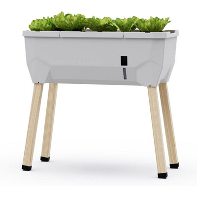 Gusta Garden Light/Grey Sammy Salad Raised Bed For Salad Growing, With Water Tank - Without Cover Small