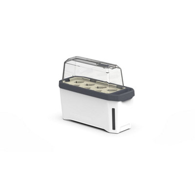 B&Q -  Harry Herbs 4-In-1 Planter Pot For HerbsWhiteRemovable LidSelf-Watering0.5L Water Reservoir5L Soil Capacity