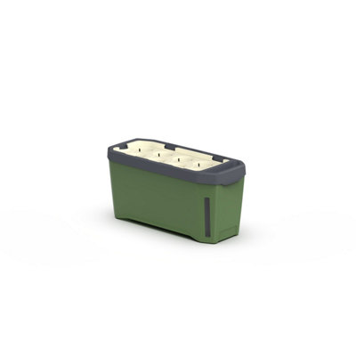B&Q -  Harry Herbs 4-In-1 Planter Pot For HerbsDark GreenSelf-Watering System0.5L Water Reservoir5L Soil Capacity