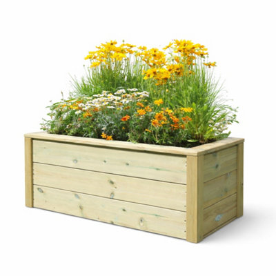 B&Q -  Trough PlantersWooden Garden Pot/tub For PlantsL40 X W80 X H40 CmFully Assembled