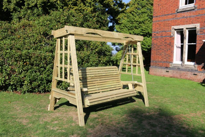 B&Q -  Cottage SwingSits 3Wooden Garden Swinging Seat HammockL125 X W230 X H185 CmMinimal Assembly Required