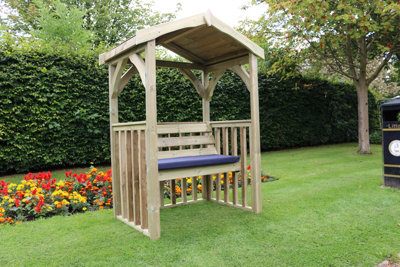 B&Q -  Anastasia 2 Seat Garden ArbourWooden Garden Bench Seat With TrellisL90 X W135 X H190 CmMinimal Assembly Required