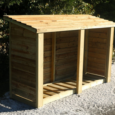 Churnet Valley Garden Furniture Ltd Churnet Valley Heavy Duty Logstore 4X6 (Height Ft X Width Ft) from B&Q