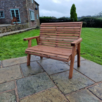 B&Q -  Churnet Valley Garden Furniture Valley 2 Seat Bench