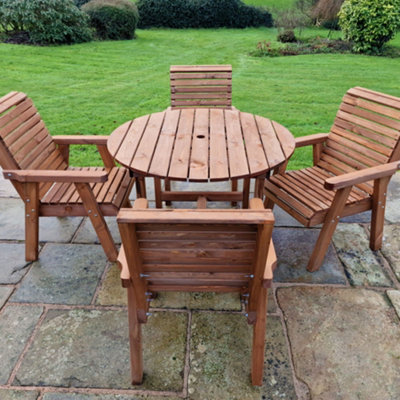 B&Q -  Churnet Valley Garden Furniture Valley 4 Seater Round 4Xc