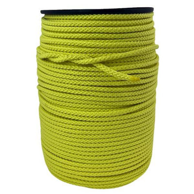 Ropeservices Uk 6mm Canary Yellow Braided Polypropylene Rope 200 Metre from B&Q