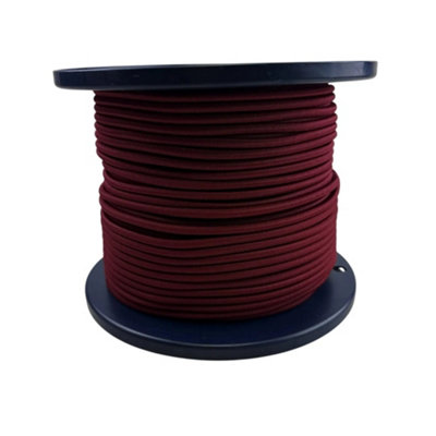 Ropeservices Uk 6mm Burgundy Elastic Bungee Shock Cord 50 Metre Reel from B&Q