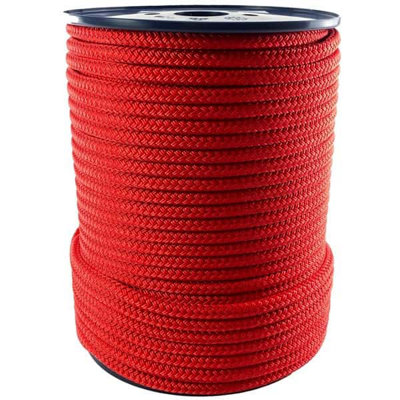 Ropeservices Uk 16mm Red Double Braid Polyester Rope 100 Metre Reel from B&Q