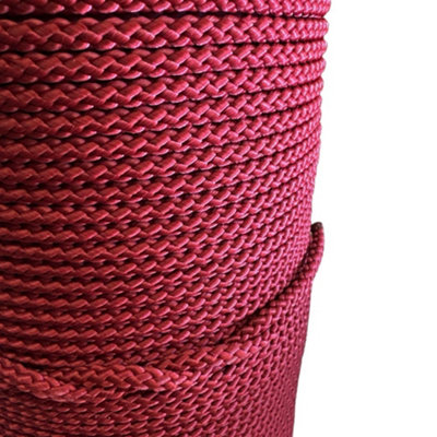 Ropeservices Uk 10mm Burgundy Braided Polypropylene Rope X 35 Metres from B&Q