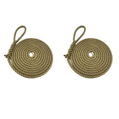 Ropeservices Uk 2 X 14mm Synthetic Polyhemp Mooring Ropes 8 Inch Soft Eye X 8 Metres from B&Q