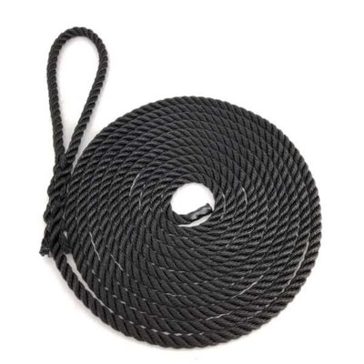 Ropeservices Uk 28mm Black 3 Strand Nylon Mooring Ropes 8 Inch Soft Eye X 8 Metres from B&Q