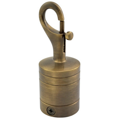 Ropeservices Uk 28mm Antique Brass Trigger Hook Decking Rope Barrier Ropes Fitting Outdoor Fixing