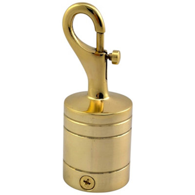 Ropeservices Uk 32mm Polished Brass Trigger Hook Decking Rope Barrier Ropes Fitting Outdoor Fixing