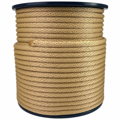 Ropeservices Uk 6mm Brown Spiral Braided Polypropylene Rope 200 Metre from B&Q