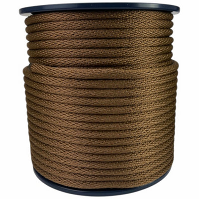 Ropeservices Uk 12mm Brown Spiral Braided Polypropylene Rope 100 Metre from B&Q
