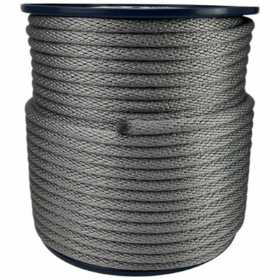 Ropeservices Uk 12mm Grey Spiral Braided Polypropylene Rope 100 Metre from B&Q