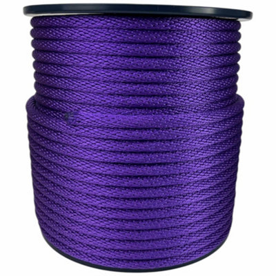 Ropeservices Uk 12mm Purple Spiral Braided Polypropylene Rope 100 Metr from B&Q