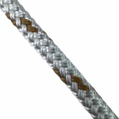 Ropeservices Uk 16mm White With Beige Fleck Double Braid Polyester Rope X 55 Metre Reel from B&Q