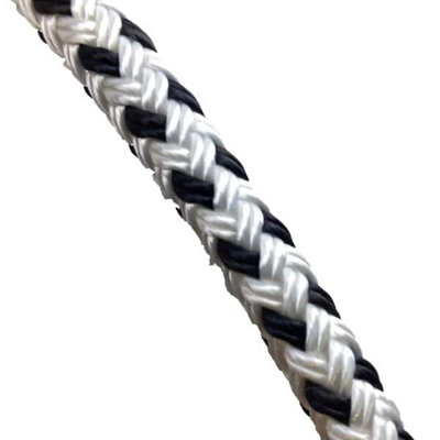 Ropeservices Uk 16mm White With Black Fleck Double Braid Polyester Rope X 55 Metre Reel from B&Q