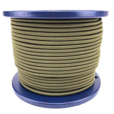 Ropeservices Uk 6mm Olive Elastic Bungee Shock Cord 100 Metre Reel from B&Q