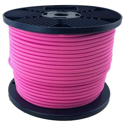 Ropeservices Uk 6mm Pink Elastic Bungee Shock Cord 50 Metre Reel from B&Q