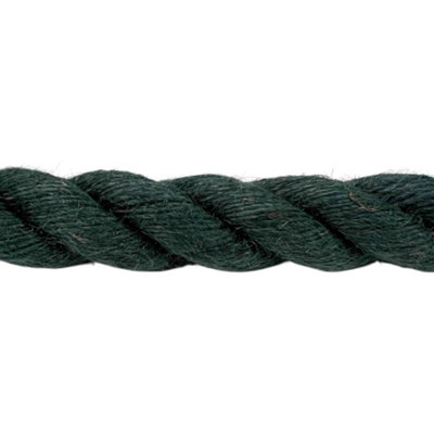 B&Q -  32mm Dark Green Natural Jute 3 Strand Decking Rope X 95 Metres