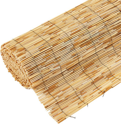 Natural Reed Fence Screening 1.8M X 4M Wooden Fencing For Sun Wind Protection Privacy Outdoor Garden Patio Balcony Backyard from B&Q